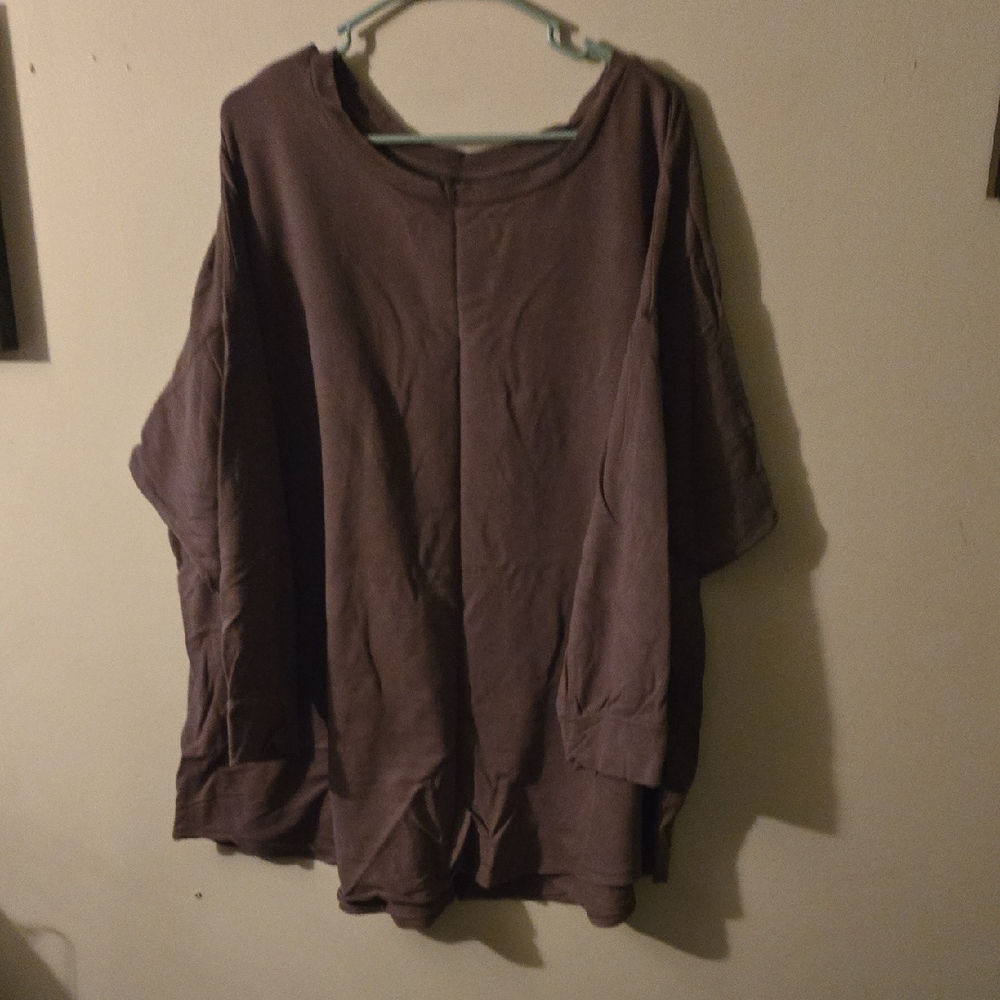 Torrid Purple Oversized Boxy Tunic Short Sleeve Top